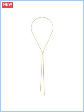 Long 14k Gold Plated Y Chain Necklace Lariat Adjustable Women